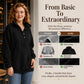 Women's Loose Snap Button Pullover Sweatshirt