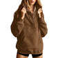 Women's Loose Snap Button Pullover Sweatshirt