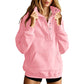 Women's Loose Snap Button Pullover Sweatshirt