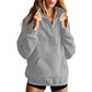 Women's Loose Snap Button Pullover Sweatshirt