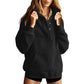 Women's Loose Snap Button Pullover Sweatshirt