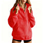 Women's Loose Snap Button Pullover Sweatshirt