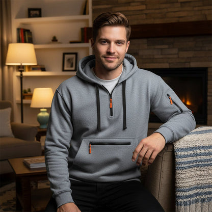 Men's Warm Utility Quarter-Zip Hoodie