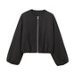 Women's Casual Zip Up Crop Jacket