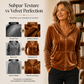 Women's Velvet Zip-Up Hooded Sweatshirt