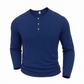 Men's Casual Henley Neck Long Sleeve Shirt