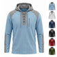 Men's Casual Knit Color-Block Hoodie