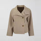 Women's Stand Collar Single-Breasted Short Coat