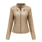 Women's Slim Fit Faxu Leather Jacket