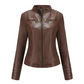 Women's Slim Fit Faxu Leather Jacket