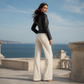 Women's Slim Fit Faxu Leather Jacket