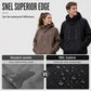 Men's Windproof Hooded Cargo Jacket Waterproof Outdoor Streetwear Coat
