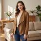 Women's Slim Fit Faux Suede Jacket