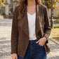 Women's Slim Fit Faux Suede Jacket