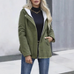 Women's Plush Lined Hooded Long Sleeve Jacket