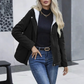 Women's Plush Lined Hooded Long Sleeve Jacket