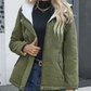 Women's Plush Lined Hooded Long Sleeve Jacket