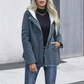 Women's Plush Lined Hooded Long Sleeve Jacket