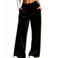 Women's Elegant Velvet Wide-Leg Pants
