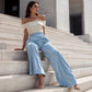 Women's Elegant Velvet Wide-Leg Pants