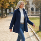 Women's Stand Collar Plush Jacket with Pockets