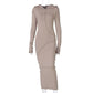 Women's Slim-Fit Hooded Maxi Dress