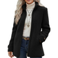 Women's Stand Collar Plush Jacket with Pockets