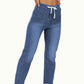 Women's Casual Drawstring Denim Jogger Pants