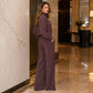 Women's Stylish Jacket & Wide Leg Pants 2-Piece Set