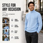 Men's Turtleneck Cable Knit Sweater