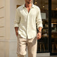 Men's Casual Breathable Waffle Texture Shirt