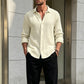 Men's Casual Breathable Waffle Texture Shirt