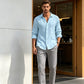 Men's Casual Breathable Waffle Texture Shirt