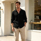 Men's Casual Breathable Waffle Texture Shirt