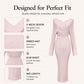 Women's Elegant Wrap V-Neck Ribbed Knit Dress