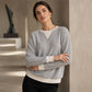 Women's Waffle Knit Long Sleeve Top