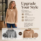 Women's Waffle Knit Long Sleeve Top