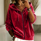 Women's Casual Velvet Hooded Jacket