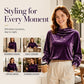 Women's Velvet Mock Neck Top