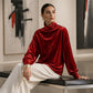 Women's Velvet Mock Neck Top