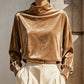 Women's Velvet Mock Neck Top
