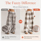 Women's Plush Plaid Wide-Leg Pants