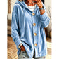 Women’s Loose Velvet Hooded Cardigan