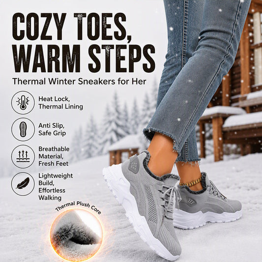 Women's Warm Winter Knit Sneakers