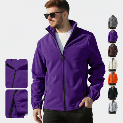 Men's Full-Zip Warm Jacket with Pockets
