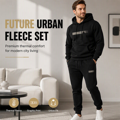 Men's Hooded Sweatshirt & Sweatpants 2-Piece Set