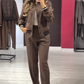 Women's Casual Jacket and Pants Set
