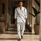 Men's Artistic Print Breathable 2-Piece Set