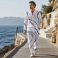 Men's Artistic Print Breathable 2-Piece Set