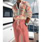 Men's Artistic Print Breathable 2-Piece Set